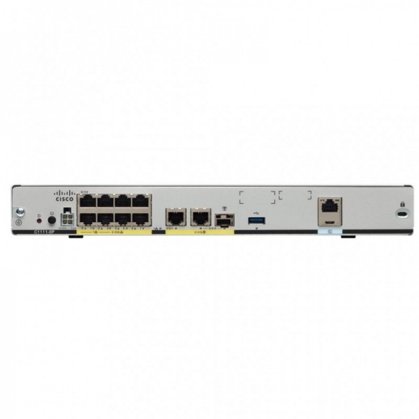 Маршрутизатор Cisco C1111-8P - 8xLAN, Dual GE WAN Ethernet Router