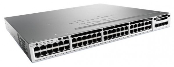 Коммутатор Cisco WS-C3850-48T-E - 48 x 10/100/1000Base-T, IP Services