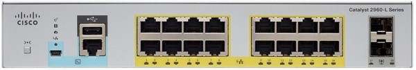 Коммутатор Cisco WS-C2960L-16PS-LL Catalyst 2960L 16 port GigE with PoE, 2 x 1G SFP, LAN Lite