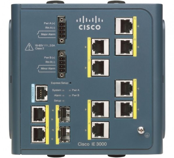 Коммутатор Cisco IE-3000-8TC - 8х10/100 Мбит/с, 2х1 Гбит/с T/SFP, Layer 2