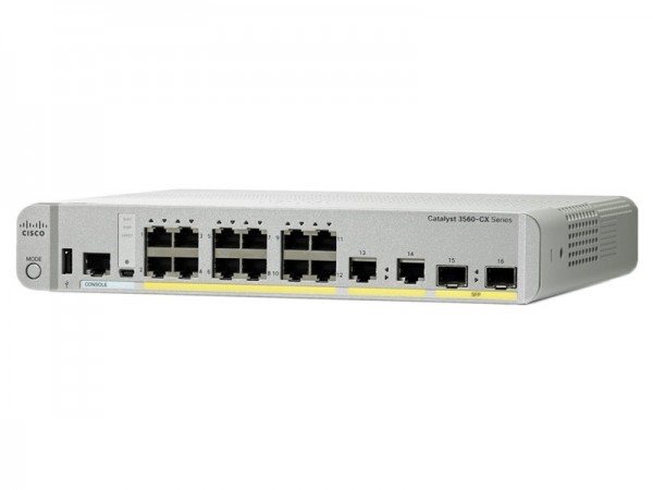 Коммутатор Cisco WS-C3560CX-12TC-S - 12 x GE, uplinks: 2 x 1G SFP and 2 x 1G copper, IP Base
