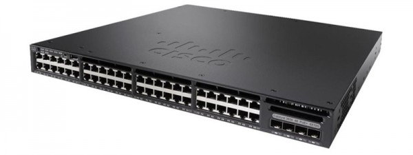 Коммутатор Cisco WS-C3650-48PS-L - 48 x 10/100/1000 Ethernet PoE+, 4x1G Uplink, LAN Base