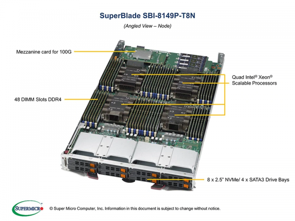 Supermicro Processor Blade SBI-8149P-T8N (Black)