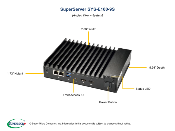 Supermicro SuperServer E100-9S (Black)