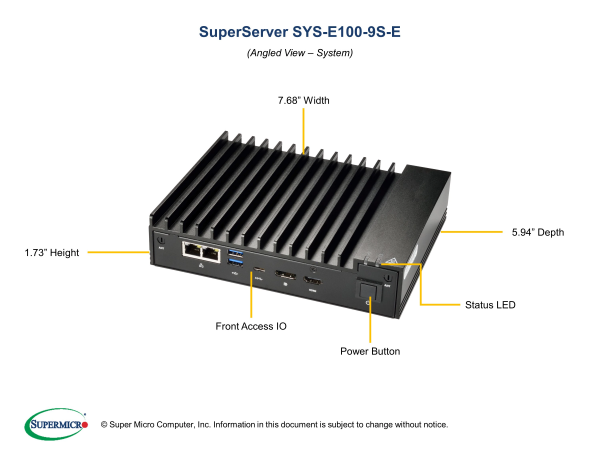 Supermicro SuperServer E100-9S-E (Black)