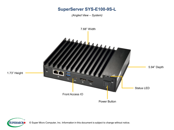 Supermicro SuperServer E100-9S-L (Black)