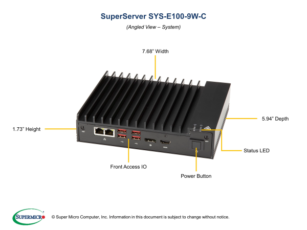 Supermicro SuperServer E100-9W-C (Black)