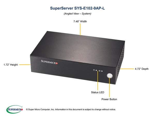 Supermicro SuperServer E102-9AP-L (Black)
