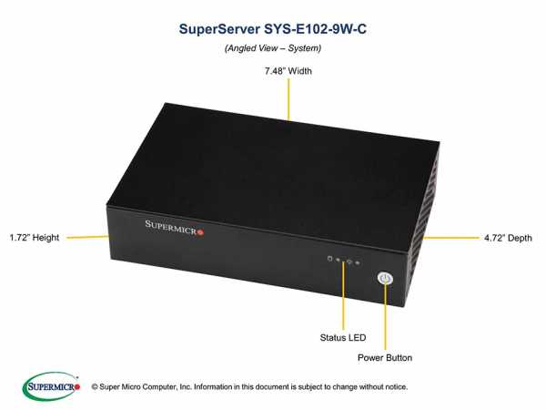 Supermicro SuperServer E102-9W-C (Black)