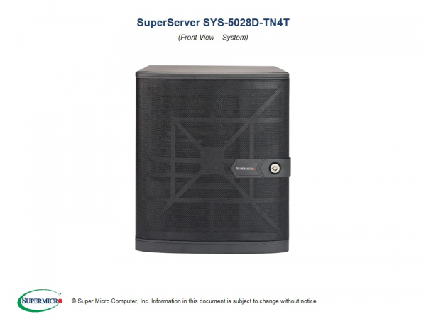 Supermicro SuperServer 5028D-TN4T (Black)