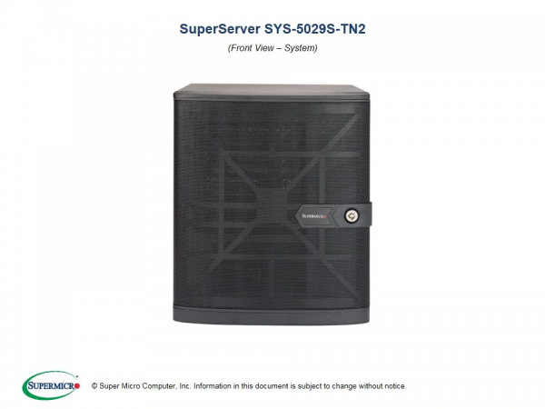 Supermicro SuperServer 5029S-TN2 (Black)