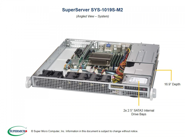 Supermicro SuperServer 1019S-M2 (Black)