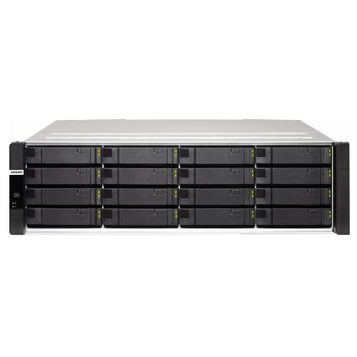 QNAP ES1686dc-2123IT-64G Сетевой RAID-накопитель, два контроллера, 16 отсеков 3,5"/2,5" SAS 12/6 Гбит/с, стоечное исполнение, 2 блока питания, Intel Xeon, DDR4
