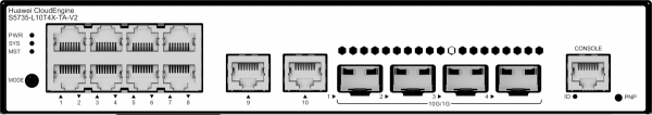 Коммутатор Huawei S5735-L10T4X-TA-V2 - 10xGE, 4x10GE SFP+, HTM, AC power