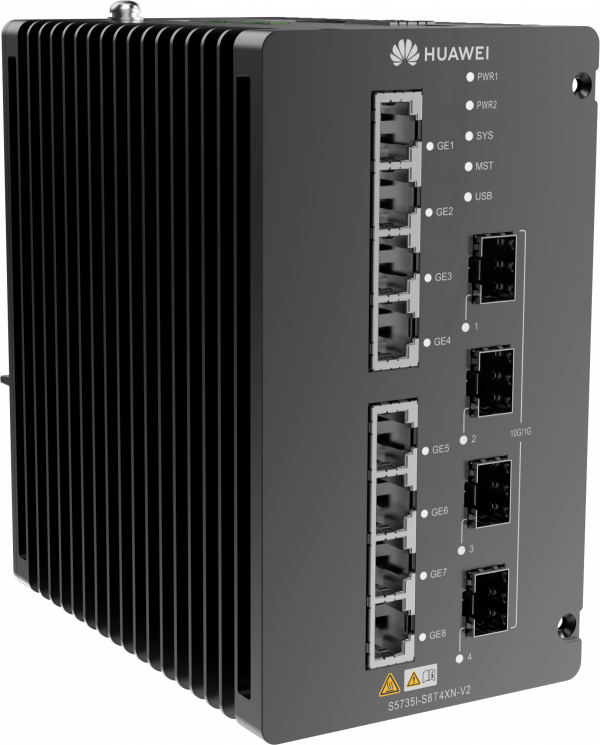 Коммутатор Huawei S5735I-S8T4XN-V2 - 8*10/100/1000BASE-T ports, 4*10GE SFP+ ports