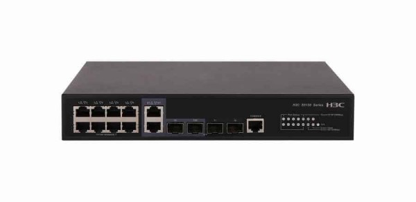 H3C S5130S-12TP-HPWR-EI L2 Ethernet Switch with 8*10/100/1000BASE-T PoE+ Ports(AC 125W), 2*GE Combo Ports and 4*1000BASE-X SFP Ports,(AC)