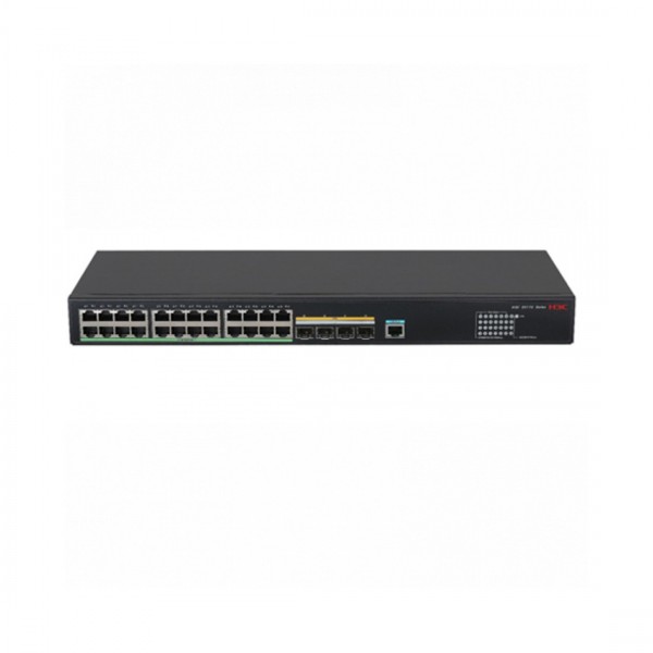 H3C S5170-28S-HPWR-EI L2 Ethernet Switch with 24*10/100/1000BASE-T Ports and 4*1G/10G BASE-X SFP Plus Ports,(AC),PoE+
