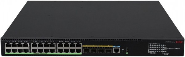 H3C S5570S-28S-HPWR-EI-A L3 Ethernet Switch with 24*10/100/1000BASE-T Ports and 4*1G/10G BASE-X SFP Plus Ports, Without Power Supplies, PoE+
