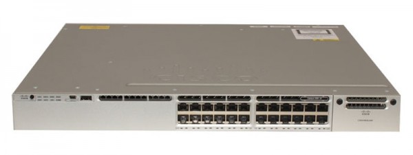 Коммутатор Cisco WS-C3850-24P-S - 24 x 10/100/1000 Ethernet PoE+ ports, 715WAC 1 RU, IP Base