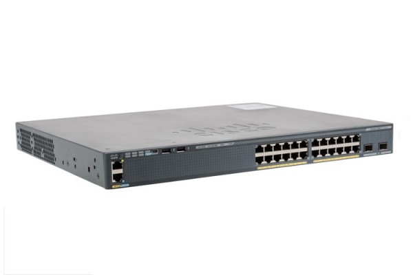 Коммутатор Cisco WS-C2960X-24PD-L - 24xGE PoE 370W, 2x10G SFP+, LAN Base