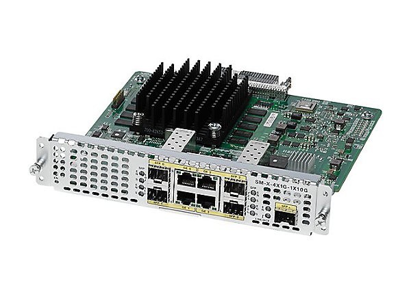 Модуль Cisco SM-X-4X1G-1X10G SM-X module with 4-port dual-mode GE/SFP or 1-port 10G SFP+