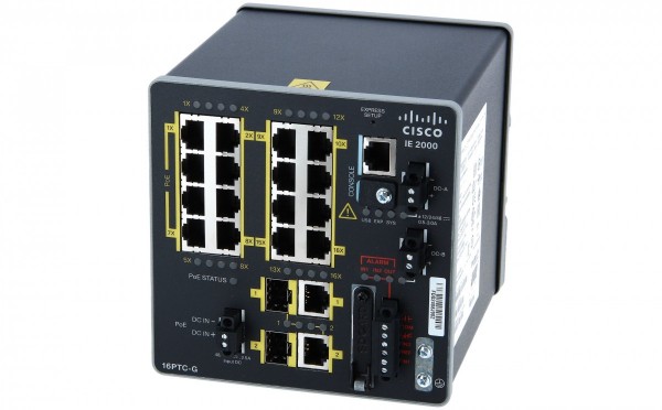 Коммутатор Cisco IE-2000-16PTC-G-E - 16xFE Copper (4 PoE+), 2xGE uplinks (Lan Base)