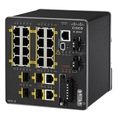 Коммутатор Cisco IE-2000-16TC-G-L IE 16 10/100,2 FE SFP+2 T/SFP, Lite