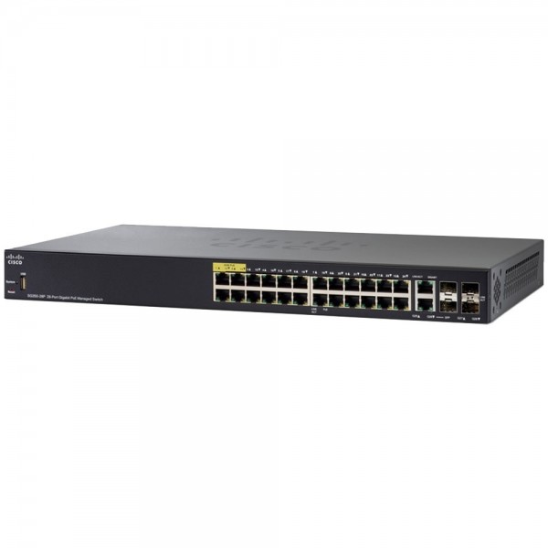 Коммутатор Cisco SG350-28P-K9-EU 28-port Gigabit POE Managed Switch